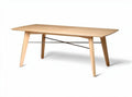 Wooden dining table with a minimalist design and dimensions of 160 x 80 x 75cm