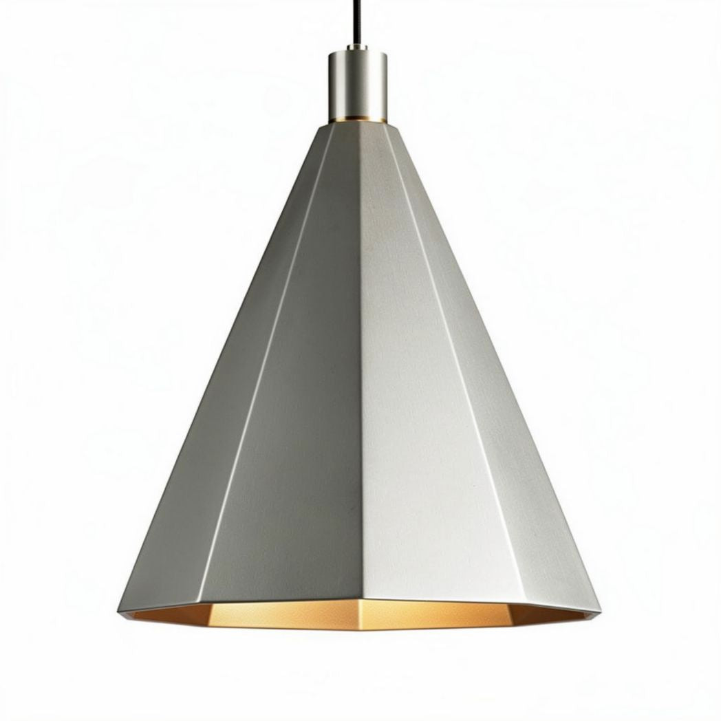 Metal pendant light fixture with geometric design for home use 20 x 20 x 30cm