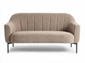 Fabric sofa for living room with modern design and black metal legs 170 x 80 x 75cm